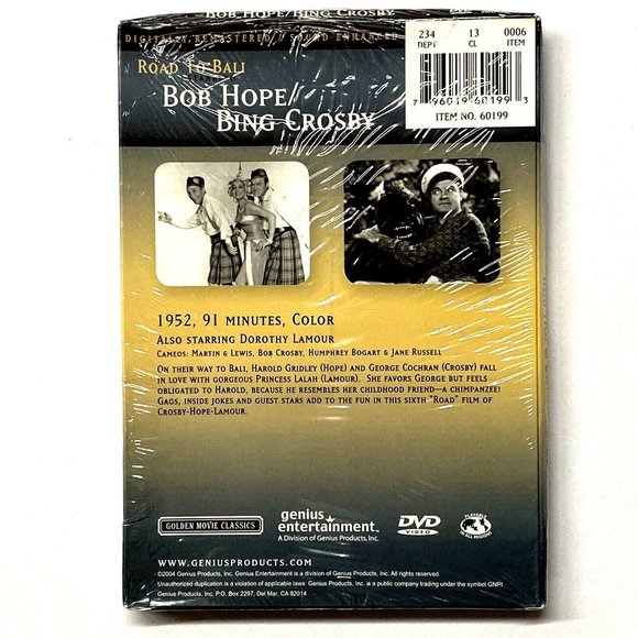 Road To Bali [Bob Hope / Bing Crosby] (DVD) Sealed - Picture 2 of 2